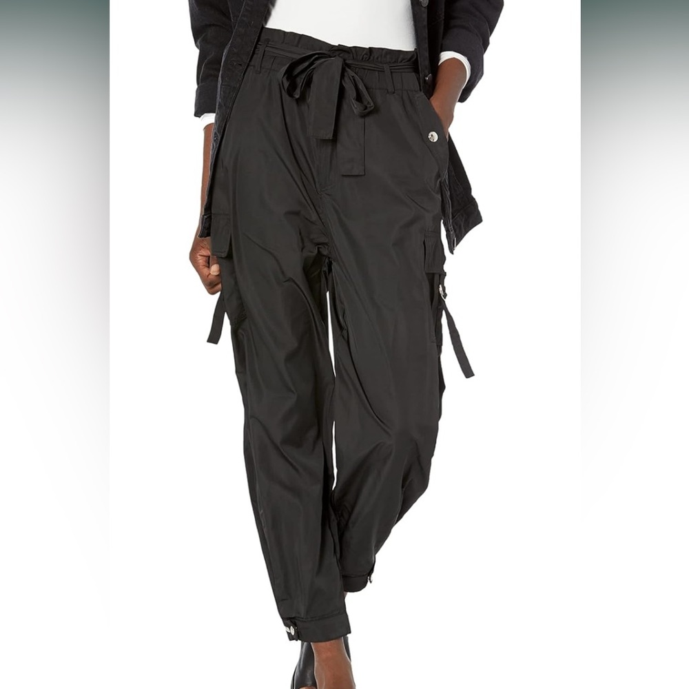 NWT BLANKNYC nylon paper bag pants black size 27